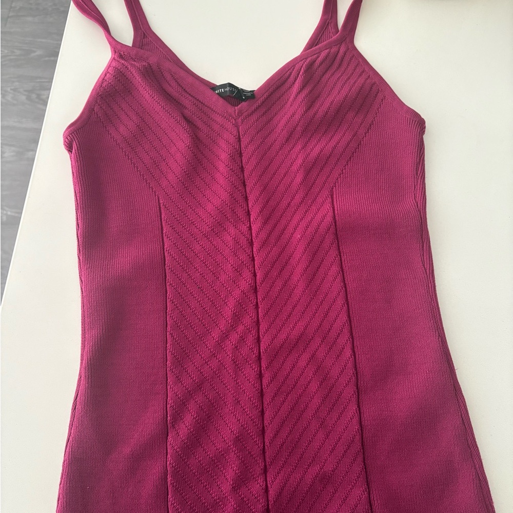 White House Black Market Elegant Pink Sleeveless Top Size S